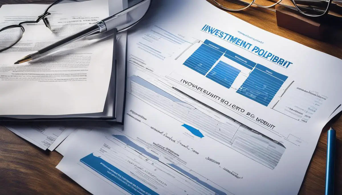 Image of a blueprint with the title 'Investment Portfolio Blueprint' representing the text content.