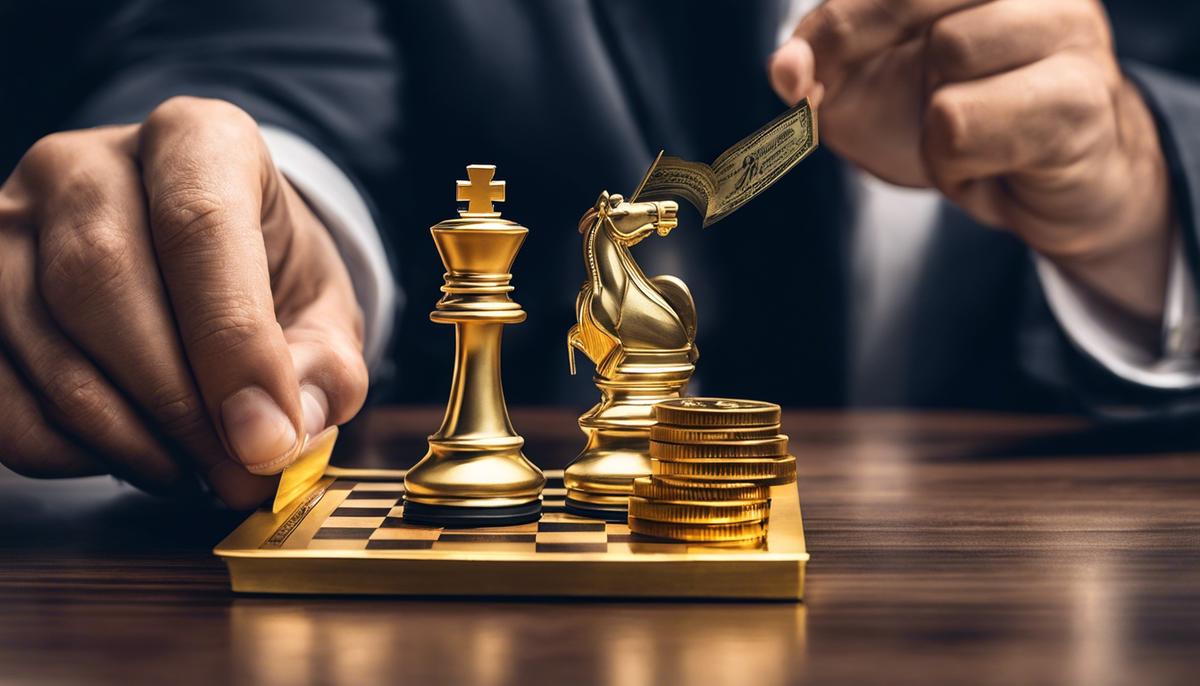 Image Description: A person holding a chess piece and a golden ticket, representing the strategic nature and potential benefits of stock options for investors.