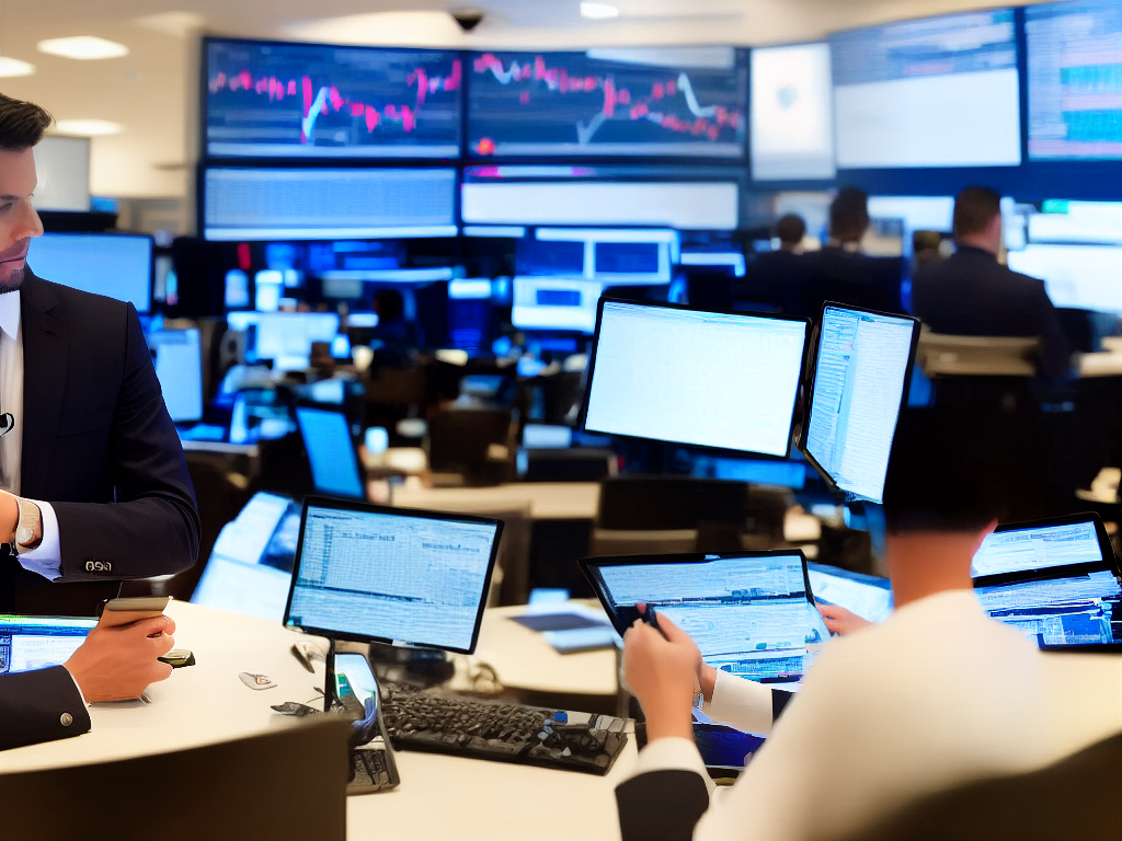 An image of a person sitting at a desk with charts and trading tools on the screen, representing the mental and emotional aspects of day trading.