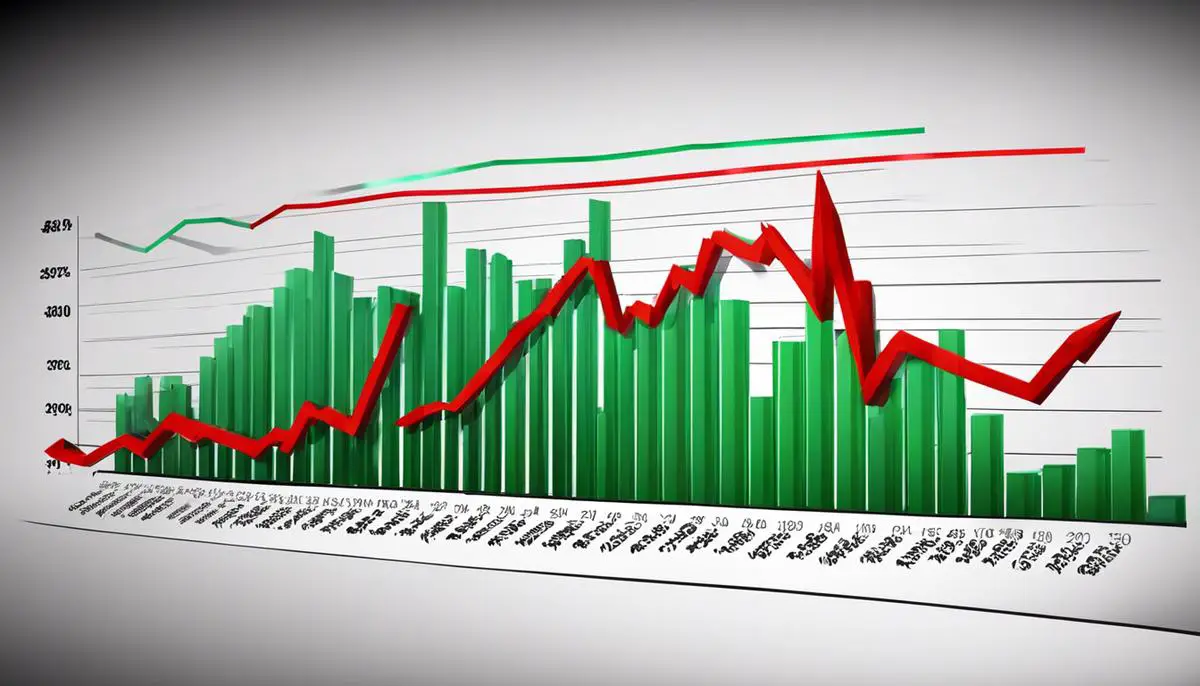 Image description: A chart showing upward trending stock values.