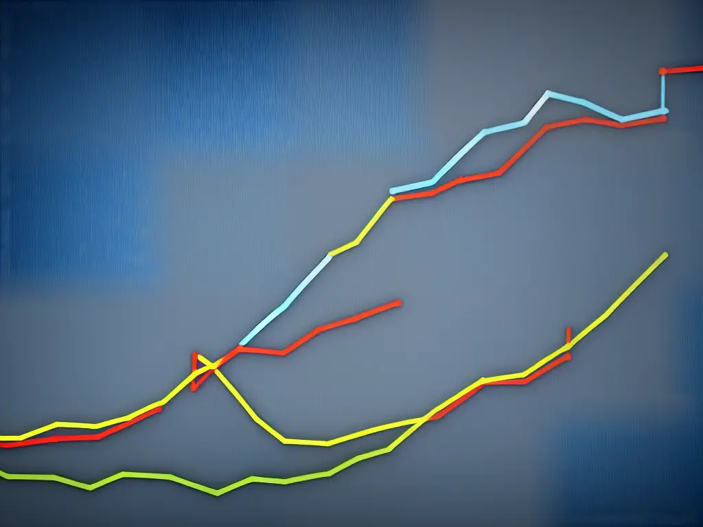 An image showing a line graph going upwards from left to right, representing a growing economy.