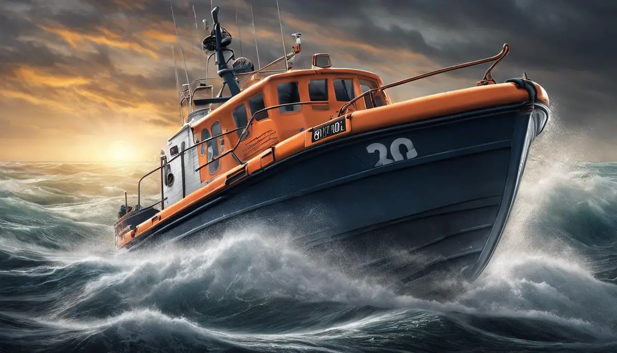 Illustration of a lifeboat in choppy waters representing the need for an emergency fund