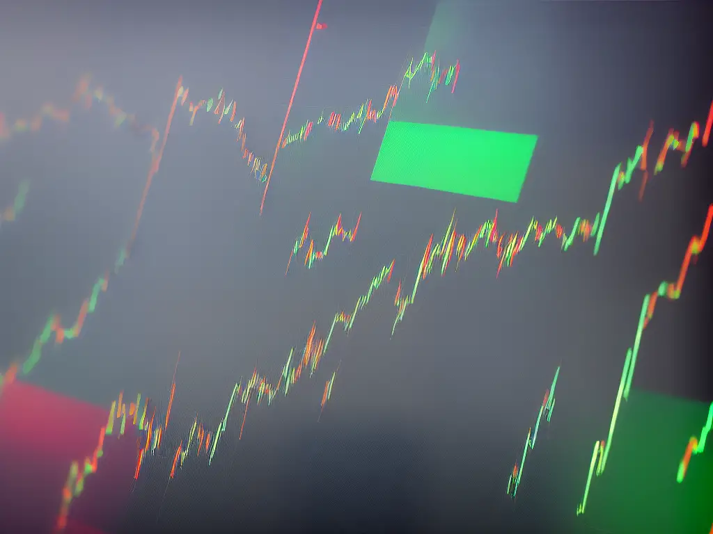 An image of a stock chart with investor emotions displayed on it, including fear, greed, optimism, and pessimism.