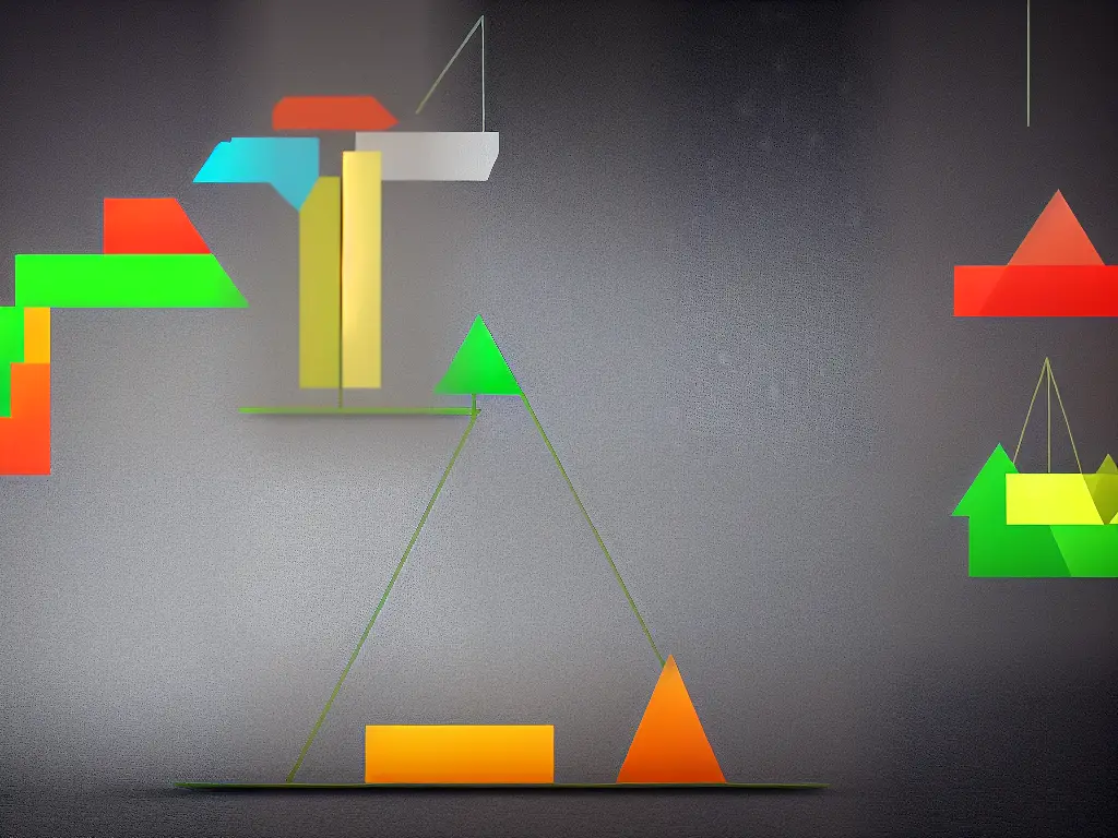 An image of a well-balanced scale with various types of investments on one side and the return on investment on the other, representing the idea of creating a diversified portfolio.