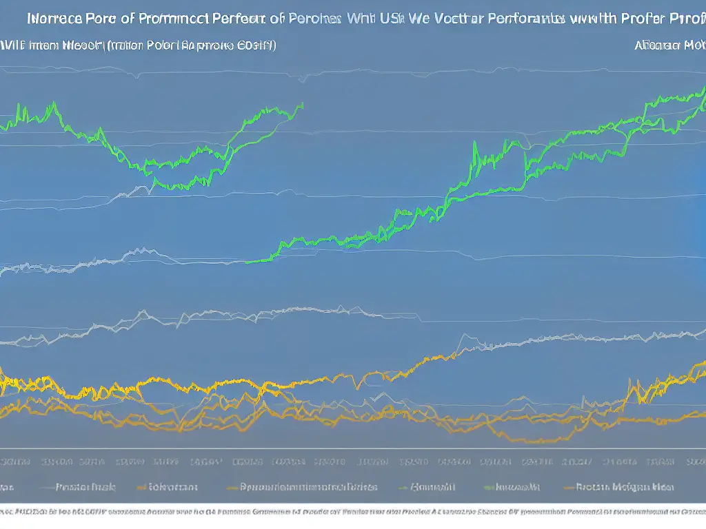 A graph showing the performance of a portfolio with and without the use of risk management techniques. As risk management is applied, the trend for the portfolio is seen to move upwards, showcasing the increase in profits.